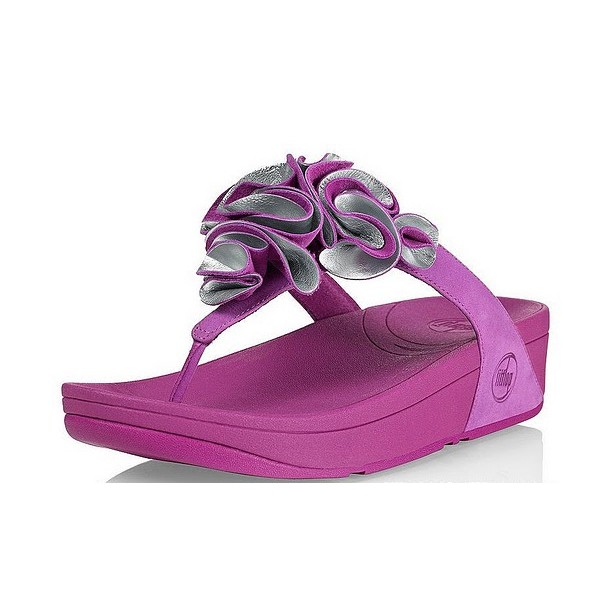 Amazing New Fitflop Frou Flower Sandals Purple For Women
