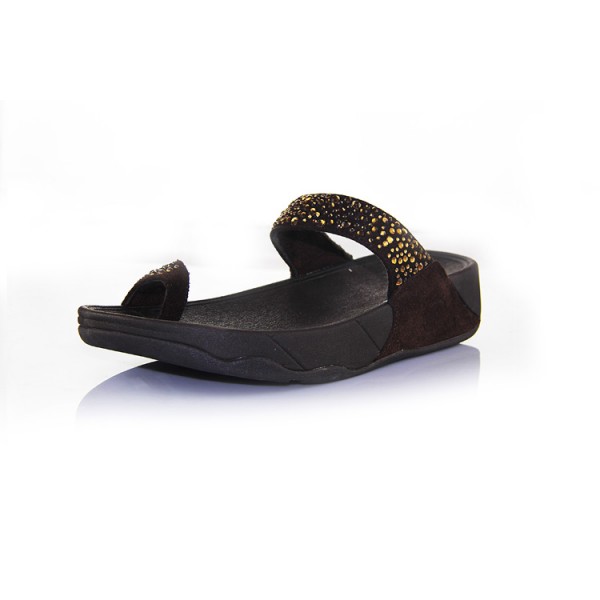 Fitflop Rokkit Brown Toes Monochrome Hot Drilling For Women