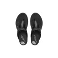 Fitflop Banda Micro-Crystal Toe-Post Leather All Black For Women