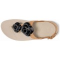 Fitflop Floretta Sandal Brown With Black Flower For Women