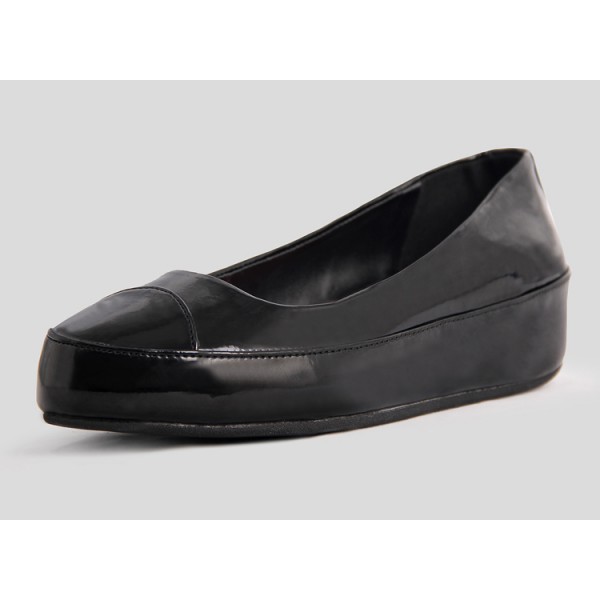 Fitflop Due Leather Bright Black For Women